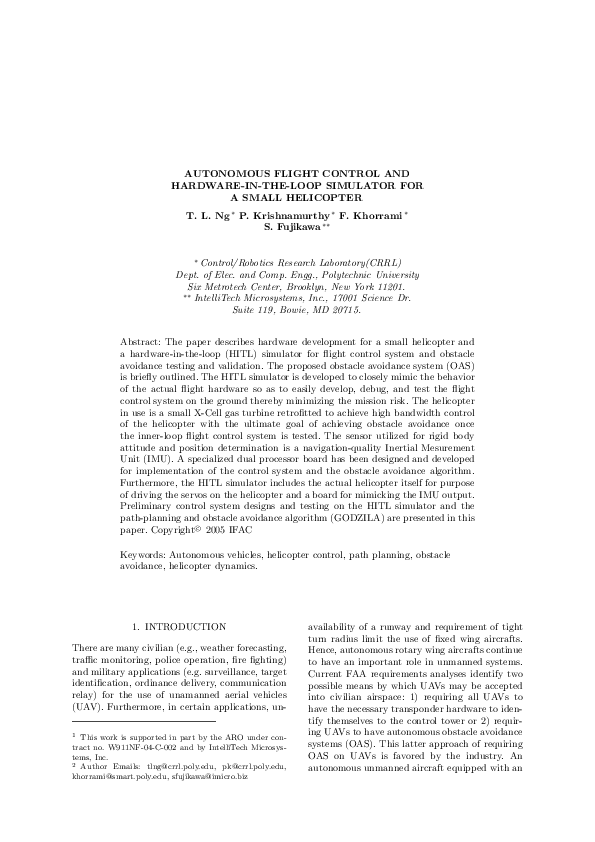 (PDF) Autonomous Flight Control and Hardware-In-The-Loop Simulator for ...