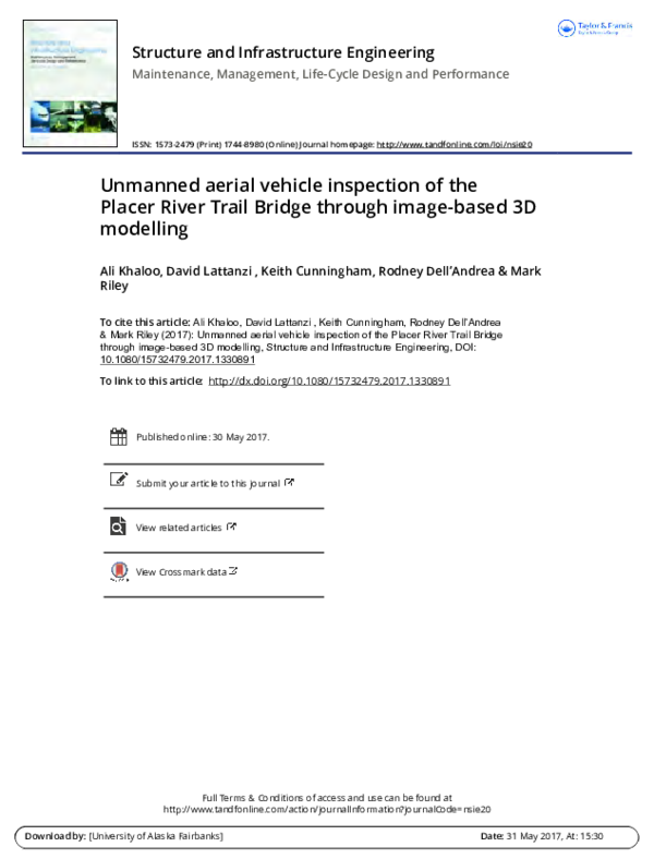 (PDF) Unmanned aerial vehicle inspection of the Placer River Trail ...