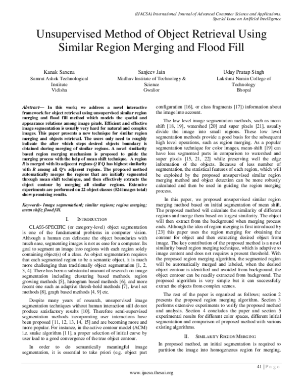 (PDF) Unsupervised Method of Object Retrieval Using Similar Region ...