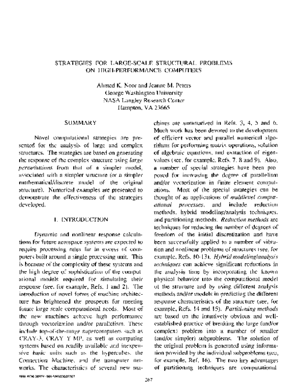 (PDF) Strategies for large-scale structural problems on high ...