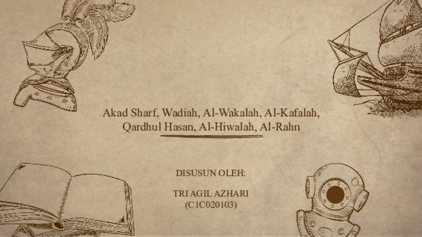 (PPT) Akad Sharf, Wadiah, Al-Wakalah, Al-Kafalah, Qardhul Hasan, Al ...