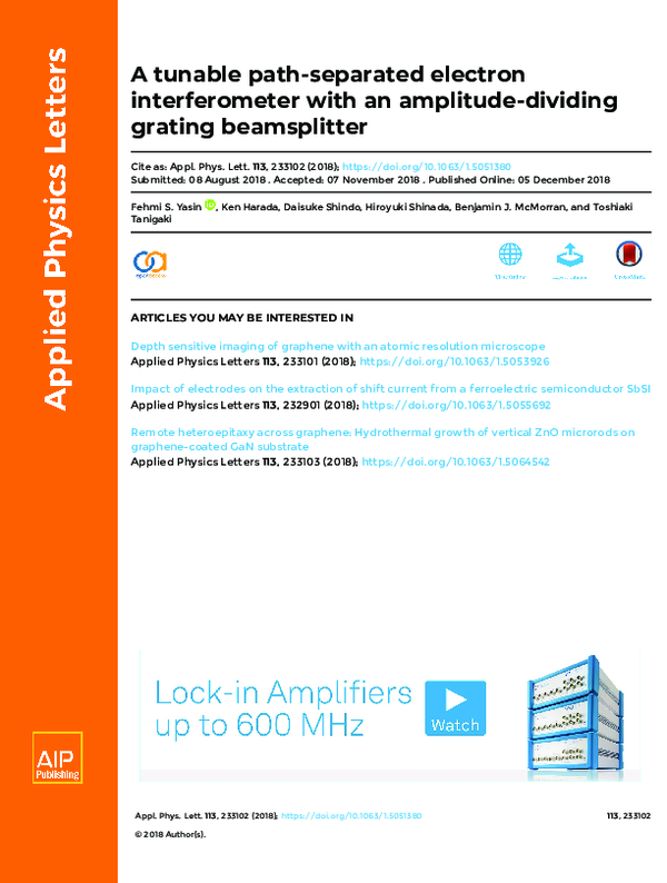 (PDF) A tunable path-separated electron interferometer with an ...