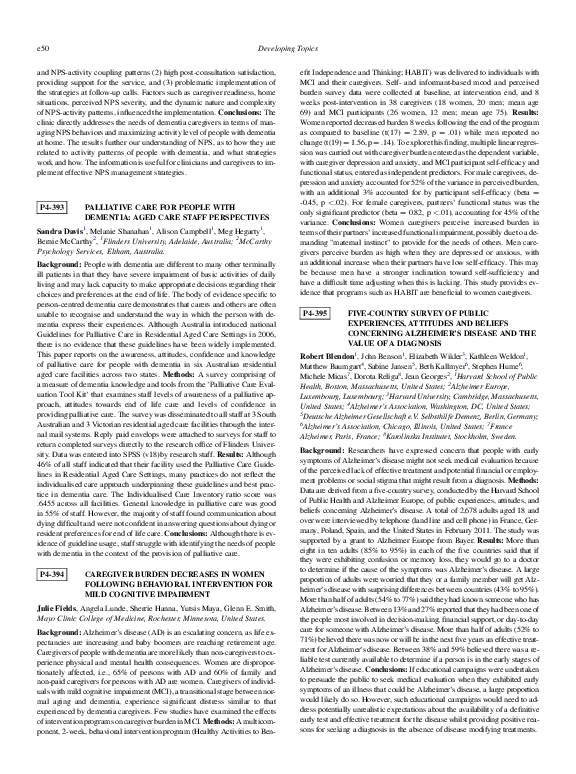 (PDF) Palliative care for people with dementia: Aged care staff ...