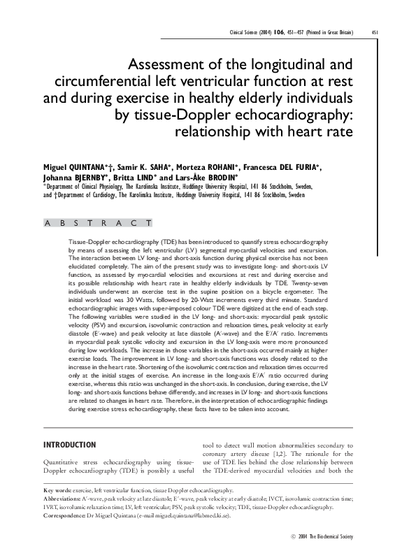 (PDF) Assessment of the longitudinal and circumferential left ...