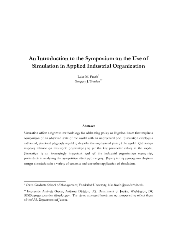 (PDF) An Introduction to the Symposium on the Use of Simulation in ...
