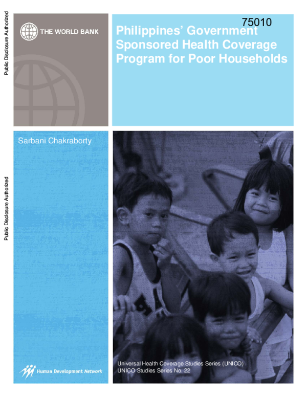 (PDF) Philippines government sponsored health coverage program for poor ...