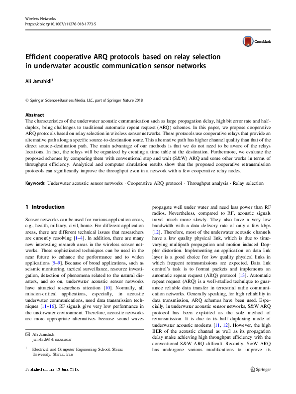 (PDF) Efficient cooperative ARQ protocols based on relay selection in ...