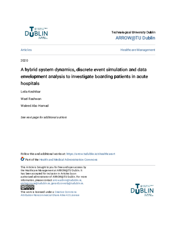 (PDF) A hybrid system dynamics, discrete event simulation and data ...