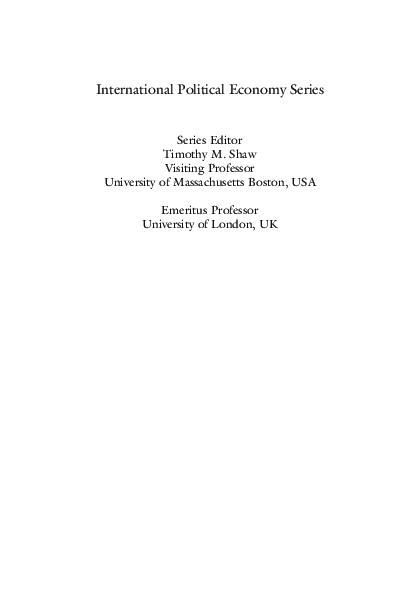 International Trade Policy and Class Dynamics in South Africa