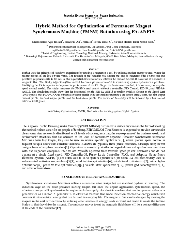 (PDF) Hybrid Method for Optimization of Permanent Magnet Synchronous ...