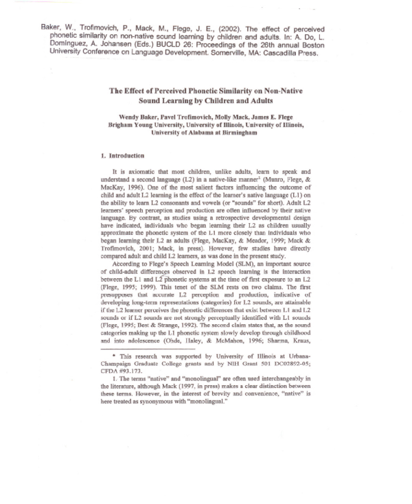 (PDF) The effect of perceived phonetic similarity on non-native sound ...