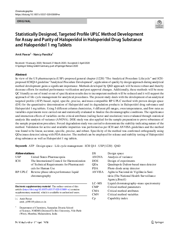 (PDF) Statistically Designed, Targeted Profile UPLC Method Development ...
