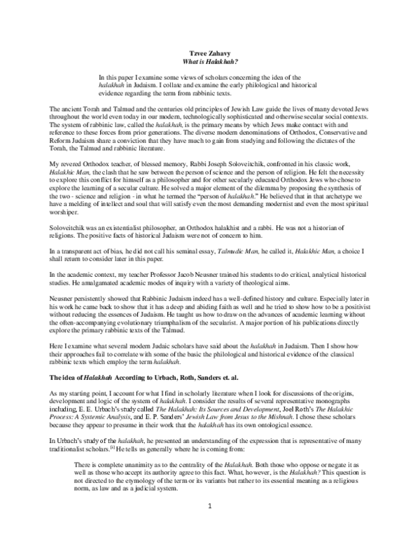 (PDF) What is Halakhah