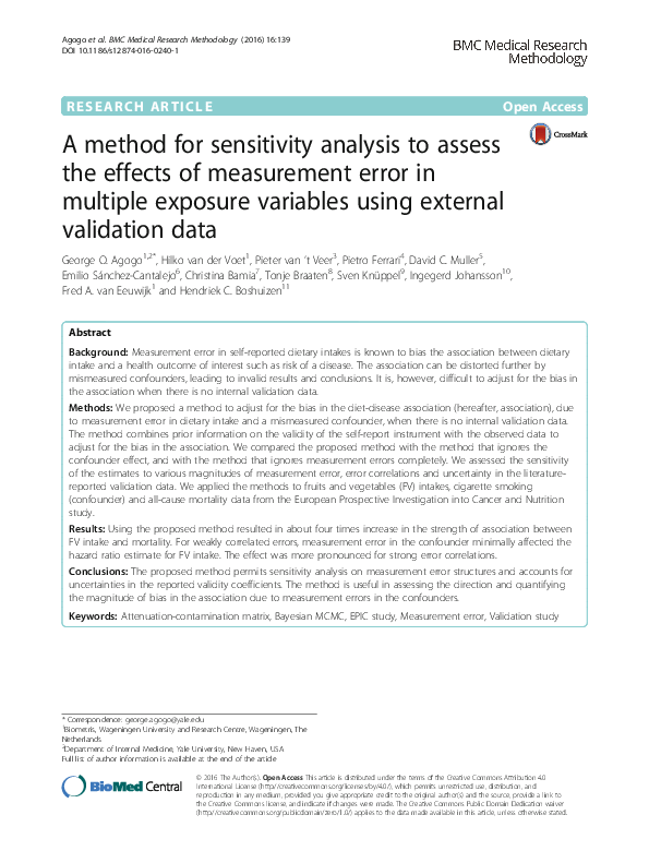 (PDF) A method for sensitivity analysis to assess the effects of ...