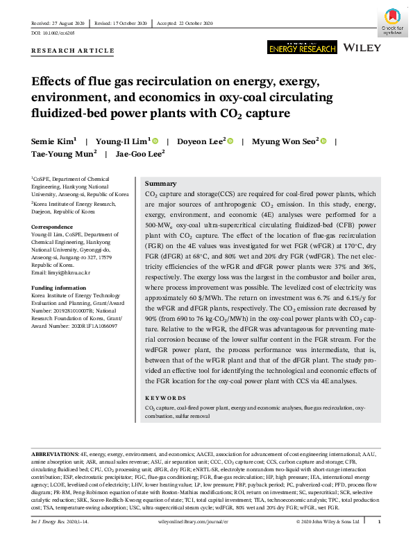 (PDF) Effects of flue gas recirculation on energy, exergy, environment ...