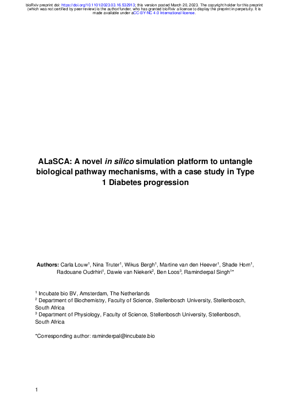 (PDF) ALaSCA: A novel in silico simulation platform to untangle ...