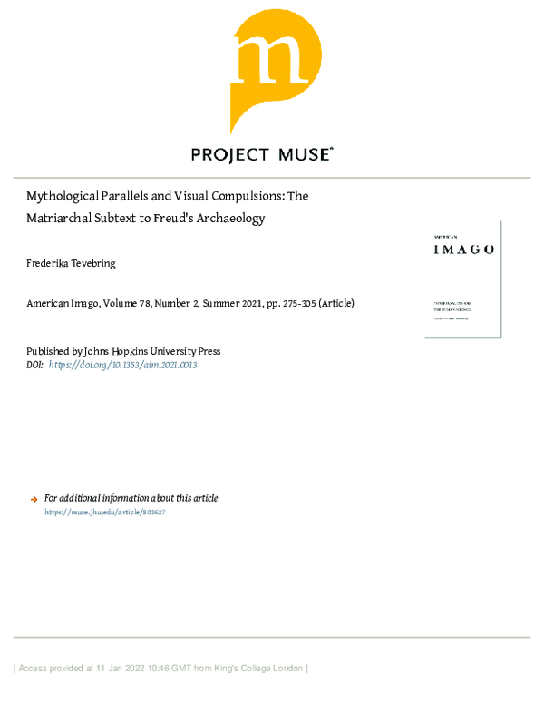 (PDF) Mythological Parallels and Visual Compulsions: The Matriarchal ...