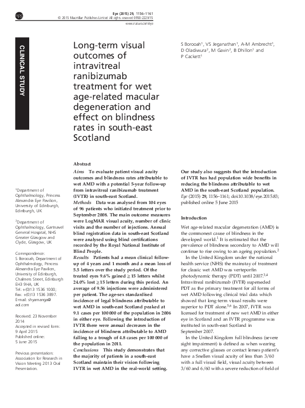 (PDF) Long-term visual outcomes of intravitreal ranibizumab treatment ...