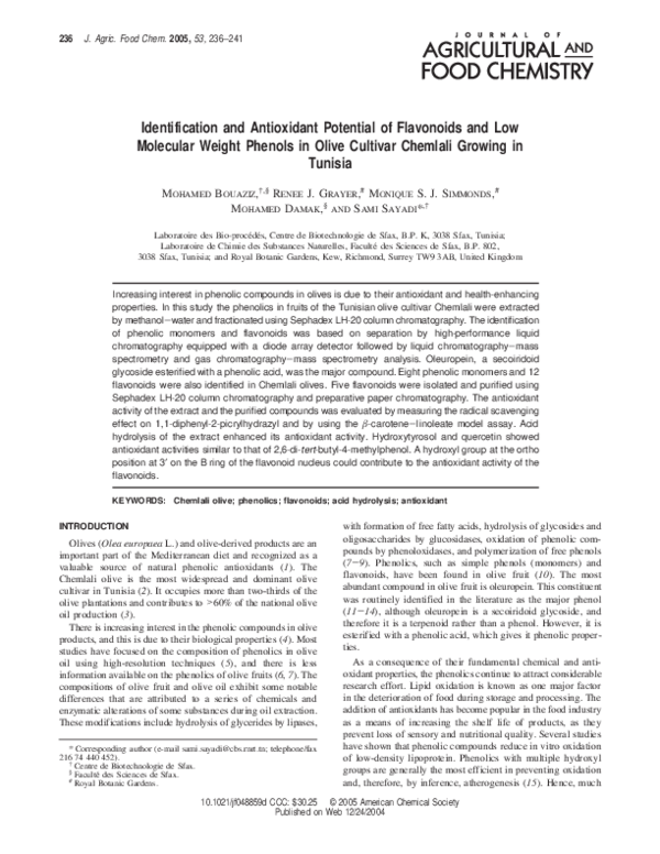 (PDF) Identification and Antioxidant Potential of Flavonoids and Low ...