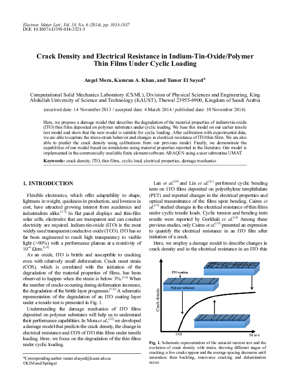 (PDF) Crack density and electrical resistance in indium-tin-oxide ...