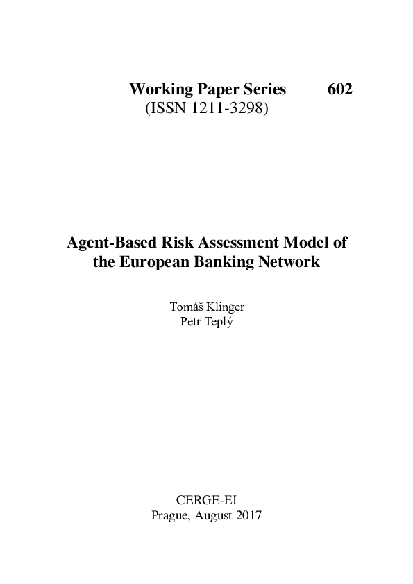(PDF) Agent-Based Risk Assessment Model of the European Banking Network