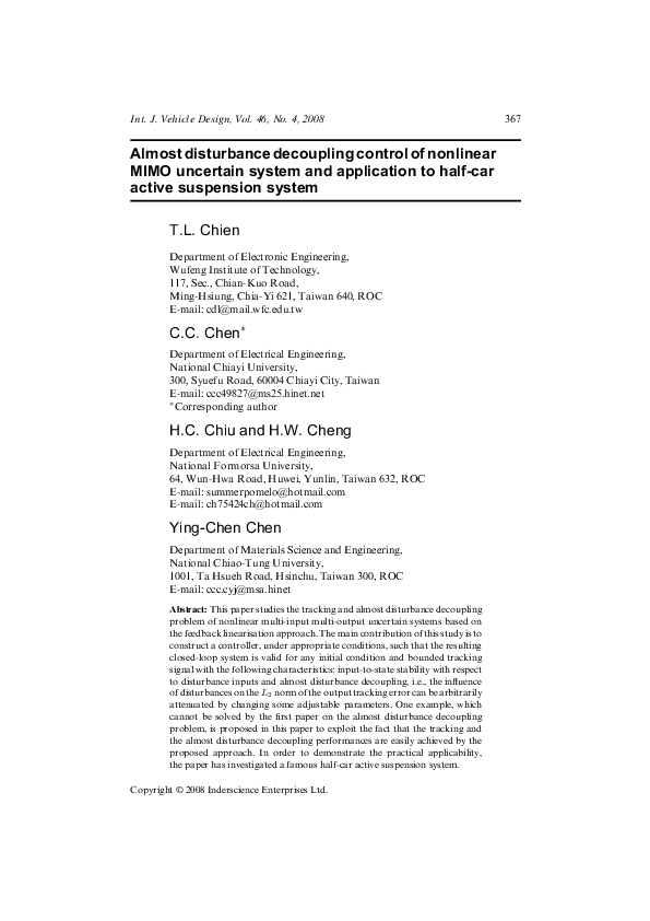 (PDF) Almost disturbance decoupling control of nonlinear MIMO uncertain ...