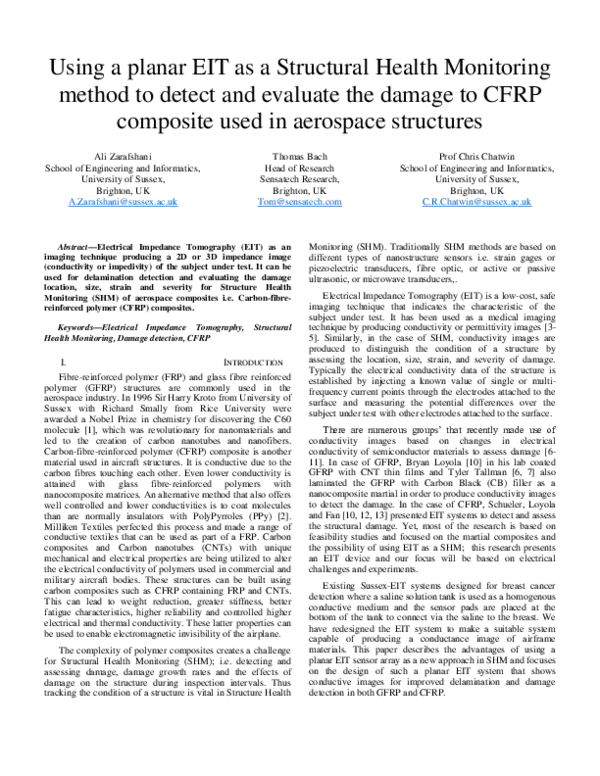 (PDF) Using planar electrical impedance tomography as a structural ...