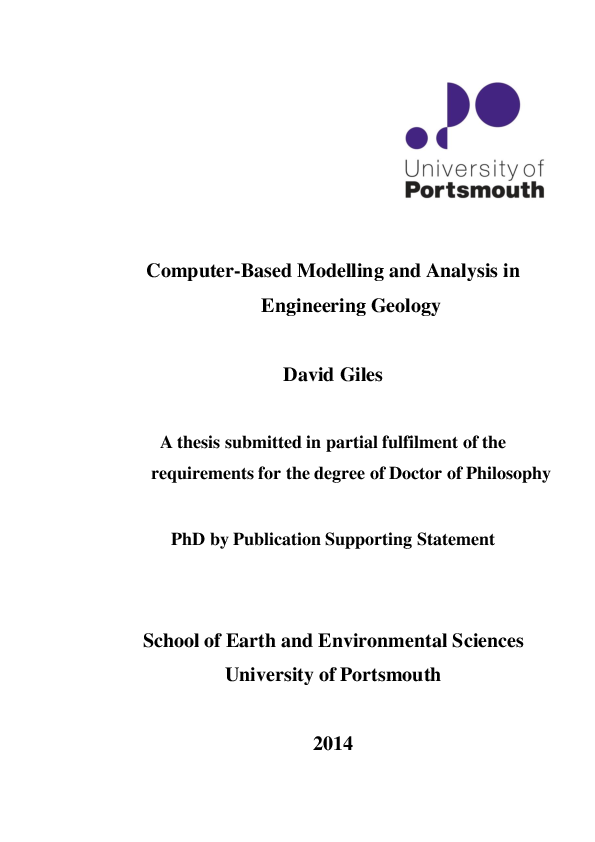 (PDF) Computer-based modelling and analysis in engineering geology