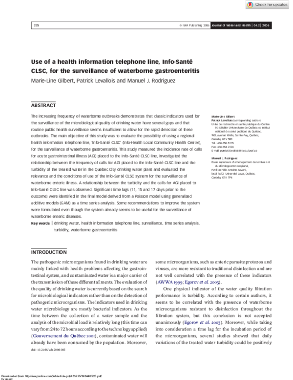 (PDF) Use of a health information telephone line, Info-Santé CLSC, for ...