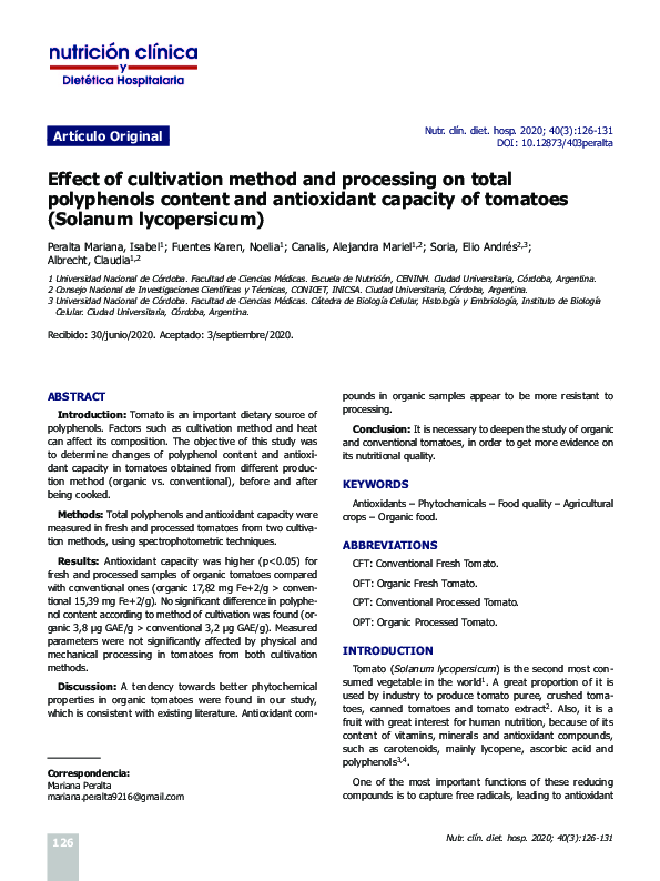 (PDF) Effect of cultivation method and processing on total polyphenols ...