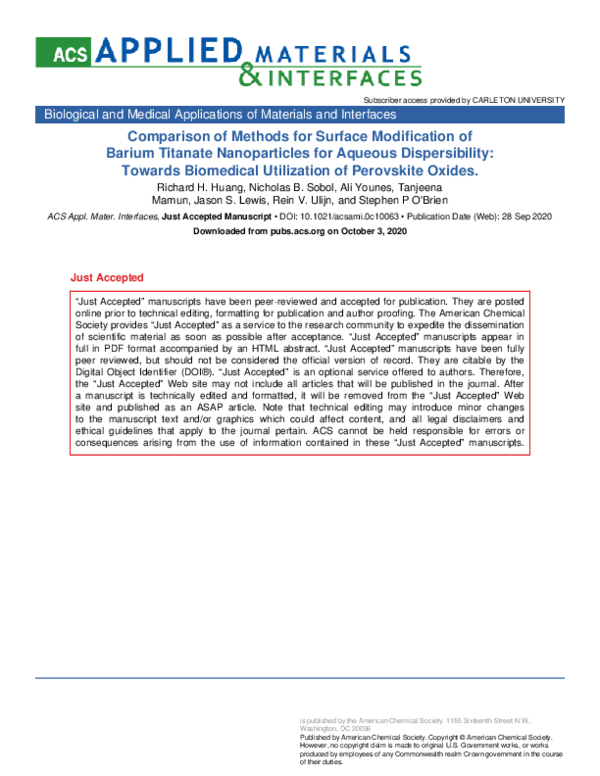 (PDF) Comparison of Methods for Surface Modification of Barium Titanate ...