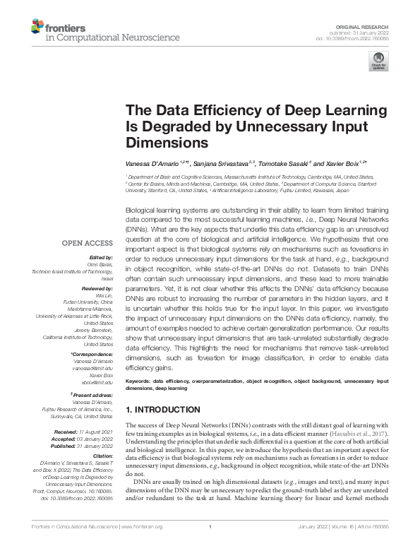 (PDF) The Data Efficiency of Deep Learning Is Degraded by Unnecessary ...