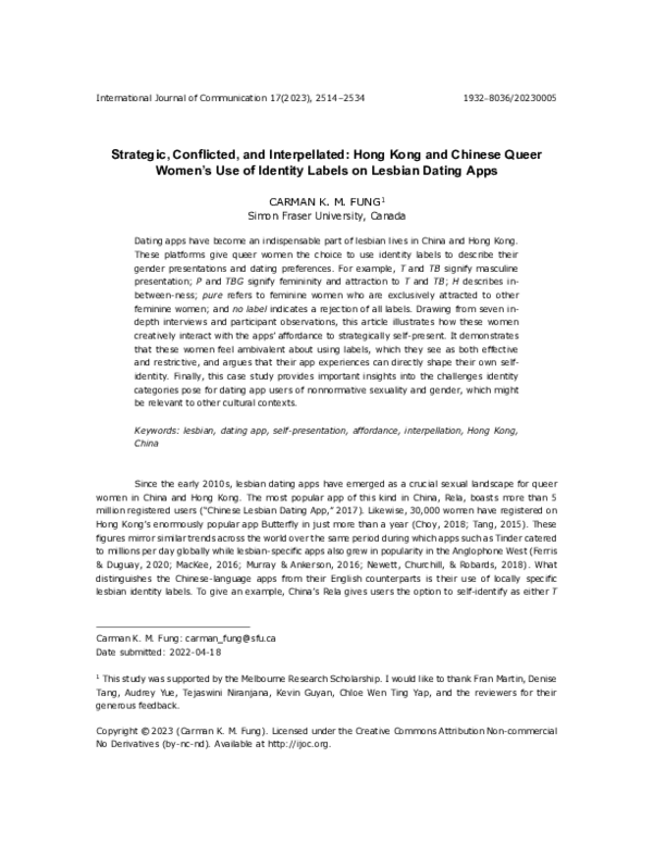 (PDF) Strategic, Conflicted, and Interpellated: Hong Kong and Chinese ...