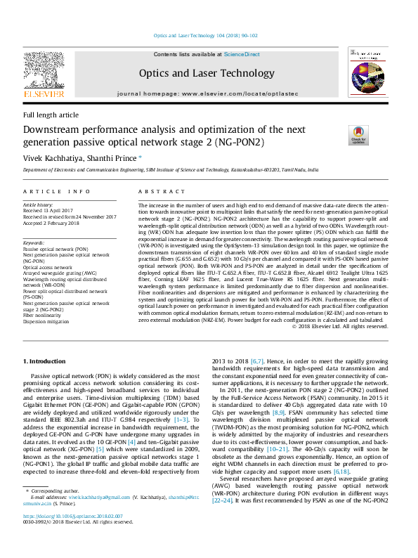 (PDF) Downstream performance analysis and optimization of the next ...