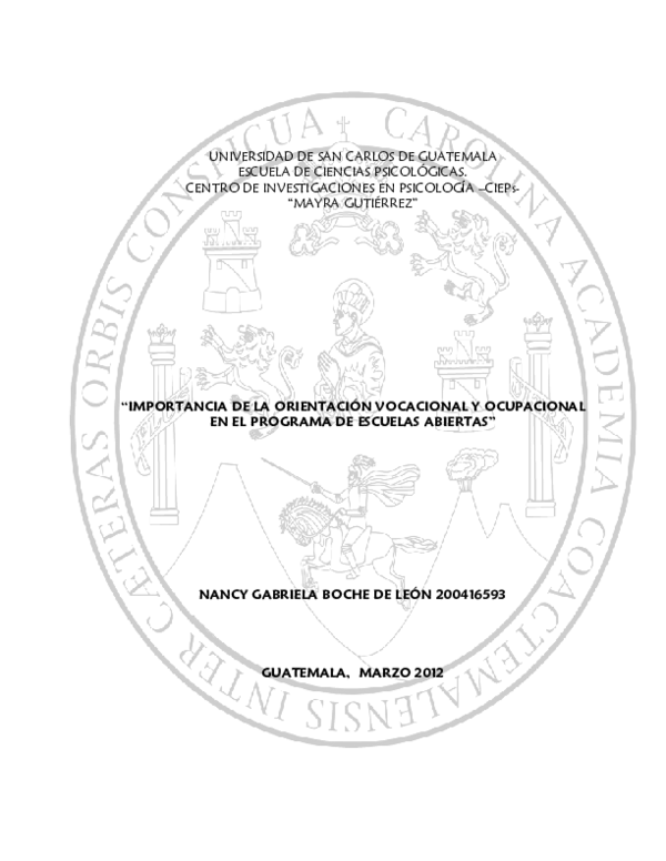 (PDF) Importancia de la orientación vocacional y ocupacional en el ...