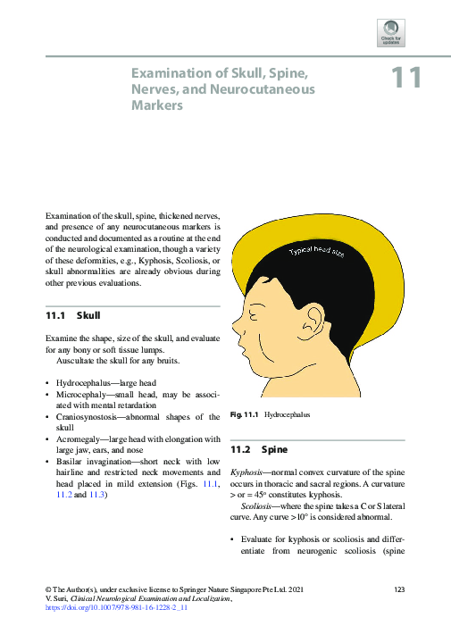 (PDF) Examination of Skull, Spine, Nerves, and Neurocutaneous Markers