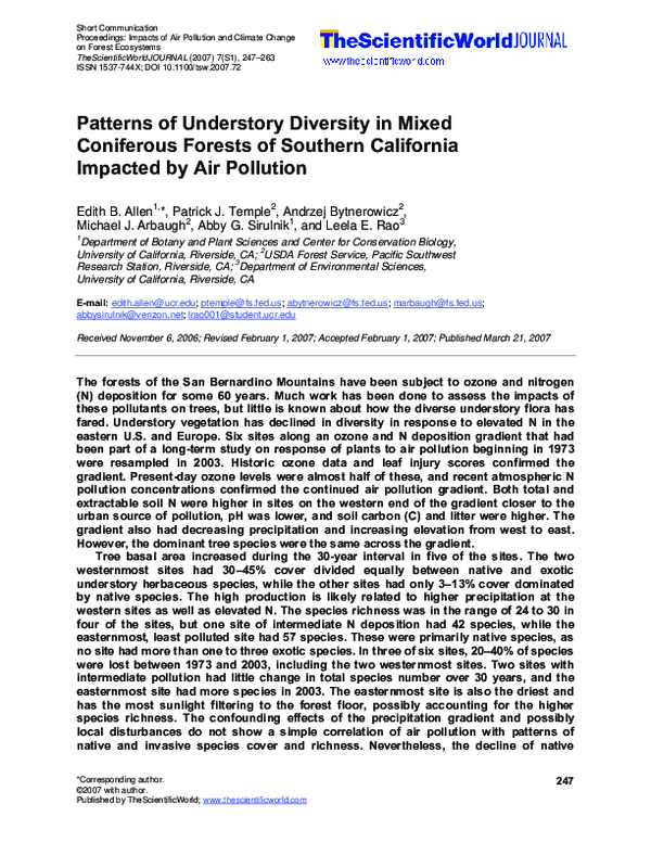 (PDF) Short Communication Proceedings: Impacts of Air Pollution and ...