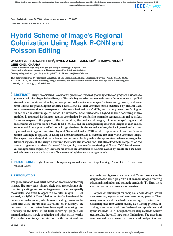 (PDF) Hybrid Scheme of Image’s Regional Colorization Using Mask R-CNN ...