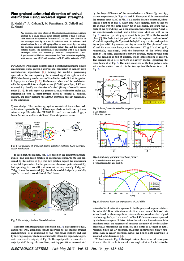 (PDF) Fine‐grained azimuthal direction of arrival estimation using ...