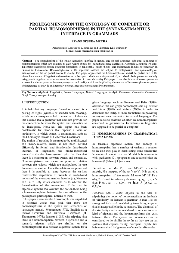(PDF) PROLEGOMENON ON THE ONTOLOGY OF COMPLETE OR PARTIAL HOMOMORPHISMS ...