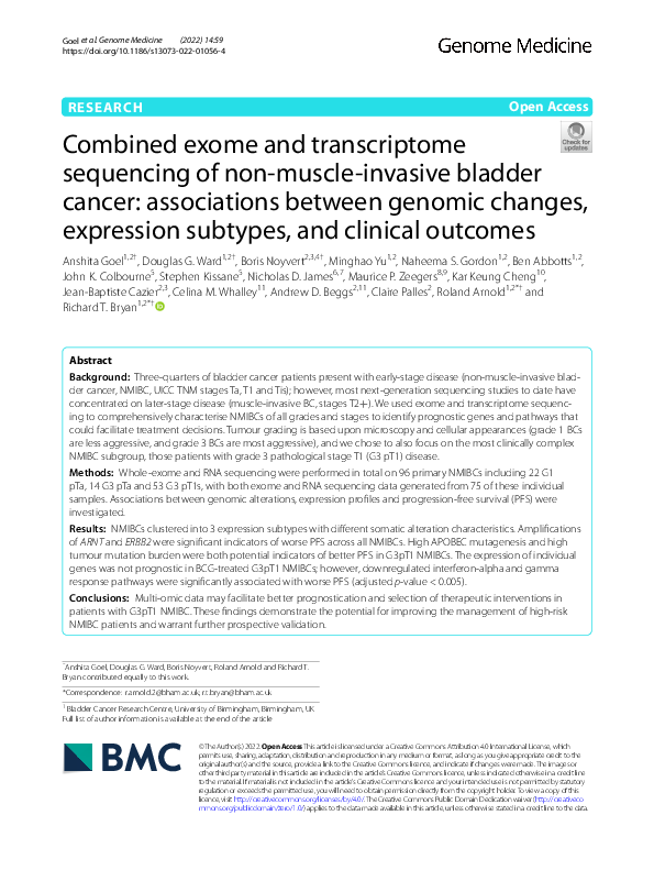 (PDF) Combined exome and transcriptome sequencing of non-muscle ...