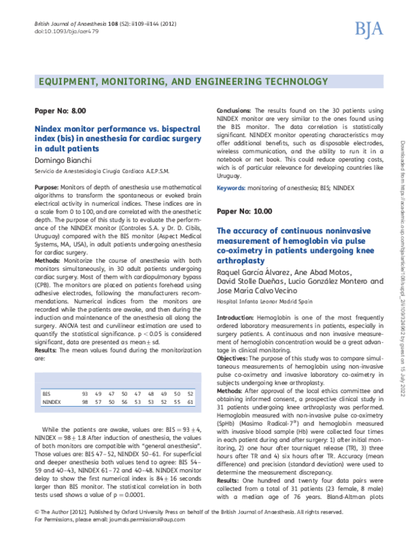 (PDF) Equipment, Monitoring, and Engineering Technology