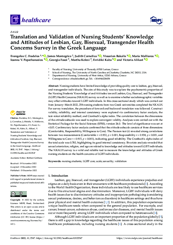(PDF) Translation and Validation of Nursing Students’ Knowledge and ...