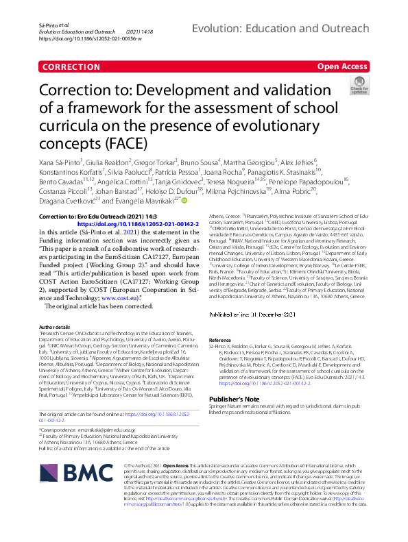 (PDF) Correction to: Development and validation of a framework for the ...