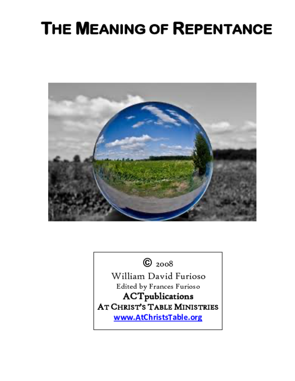 (PDF) The Meaning of Repentance