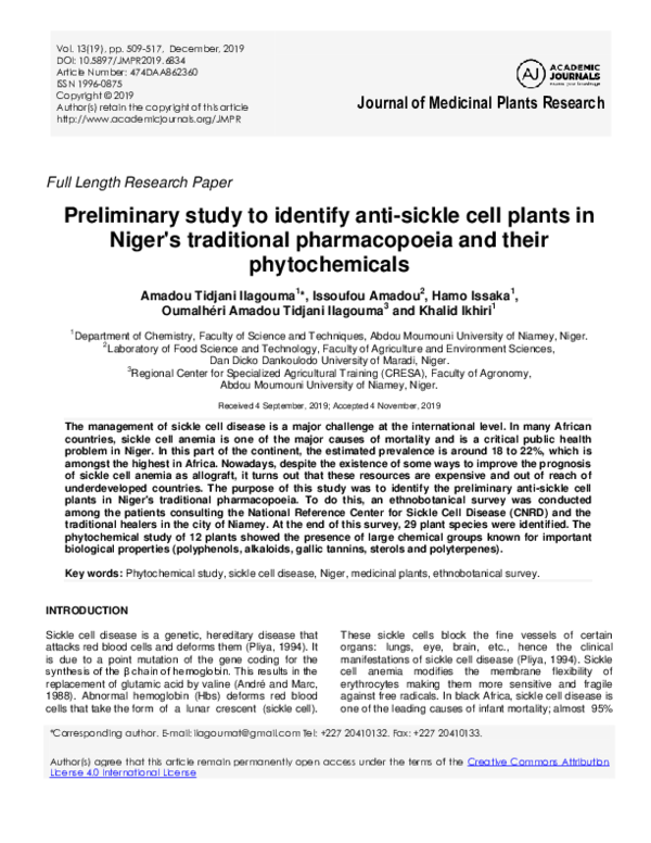 pdf-preliminary-study-to-identify-anti-sickle-cell-plants-in-nigers