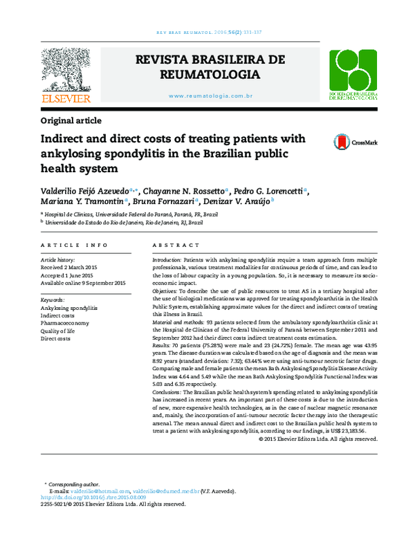 (PDF) Indirect and direct costs of treating patients with ankylosing ...