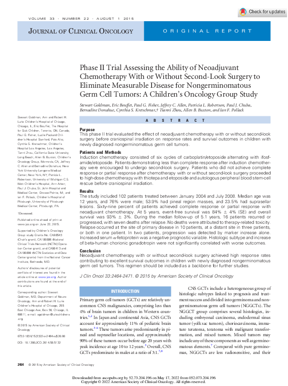 (PDF) Phase II Trial Assessing the Ability of Neoadjuvant Chemotherapy ...