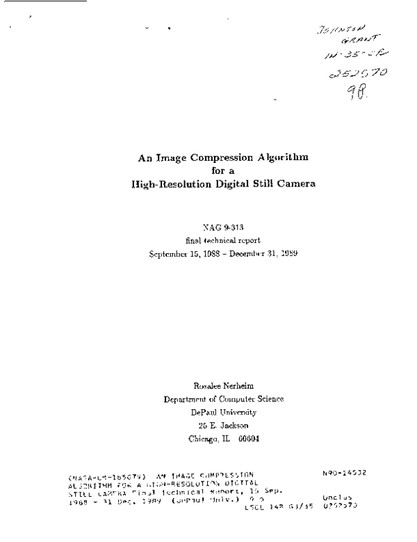 (PDF) An image compression algorithm for a high-resolution digital ...