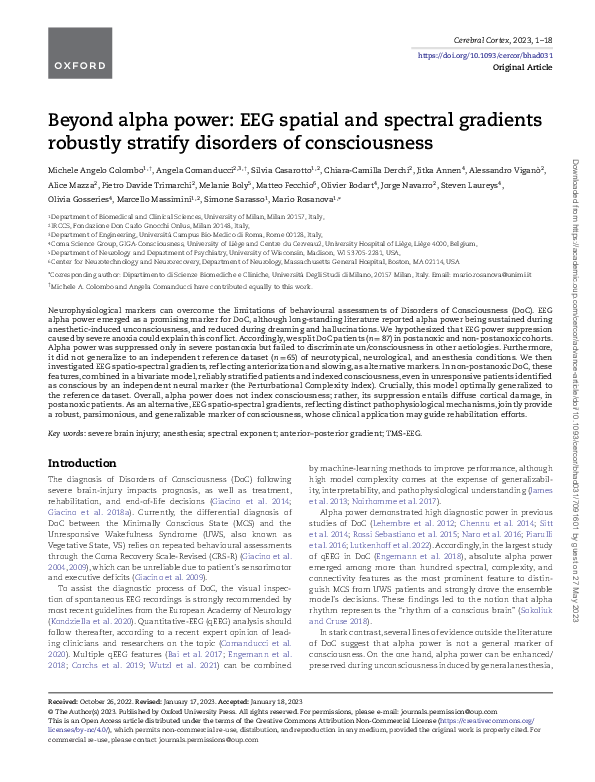(PDF) Beyond alpha power: EEG spatial and spectral gradients robustly ...